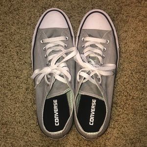 Gray and turquoise Converse All Star